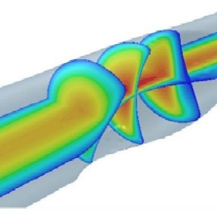 Computational Fluid Dynamics (CFD)-Simulation des Flüssigkeitsflusses durch ein Rohr